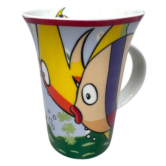 Maxwell & Williams Splash Fish Design Coffee Mug 4.2" Quality Porcelain Set of 3 - Picture 5 of 11